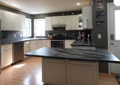 Kitchen and dining area after