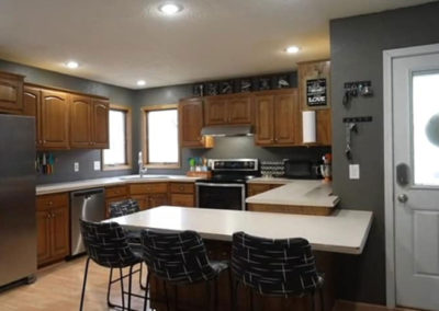 Kitchen and dining area before